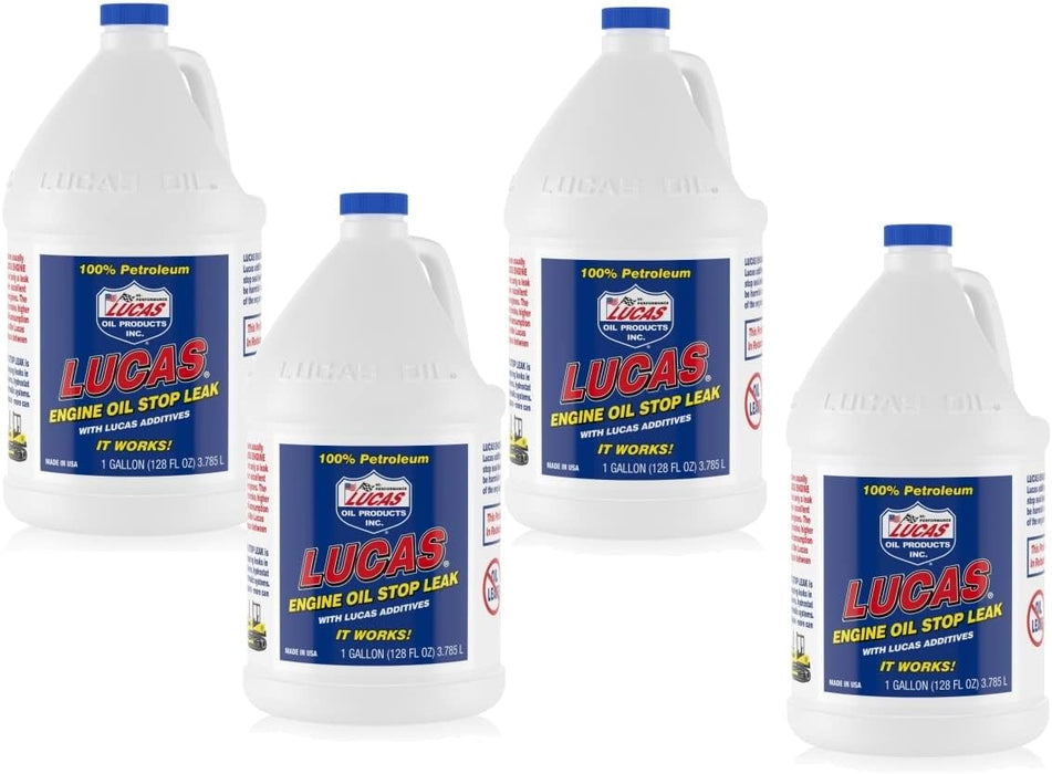 Lucas Oil 10279 Engine Oil Stop Leak - 1 Gallon (Pack of 4)