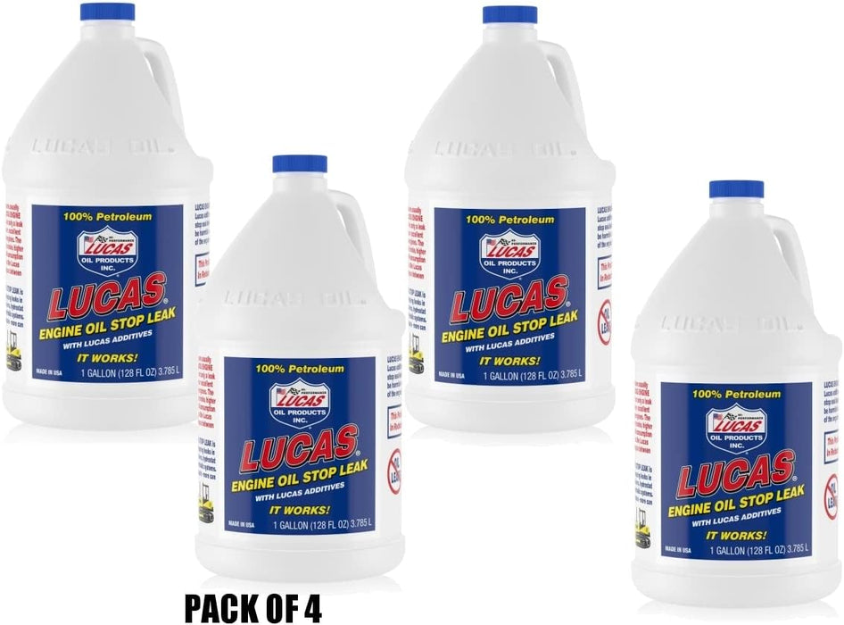Lucas Oil 10279 Engine Oil Stop Leak - 1 Gallon (Pack of 4)