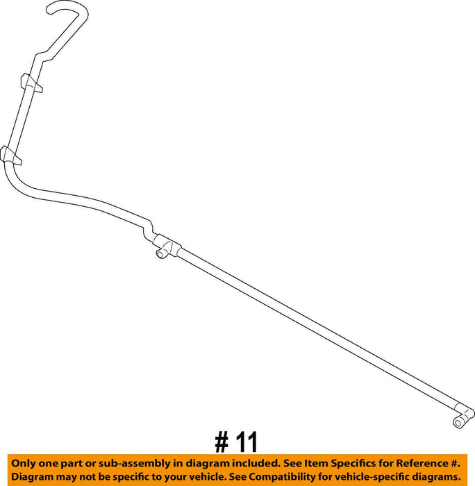 Ford 2011-16 F250 F350 Super Duty Windshield Washer Fluid Nozzle Rubber Hose OEM