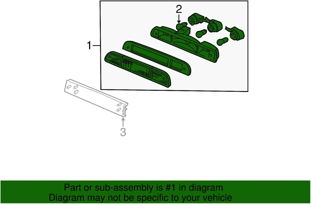 Genuine Ford Parts - Lamp Asy - Rear - High Mounted (CC3Z-13A613-B), Black