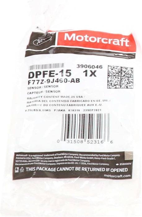 Motorcraft DPFE15 Exhaust Gas Recirculation Pressure Feedback Sensor