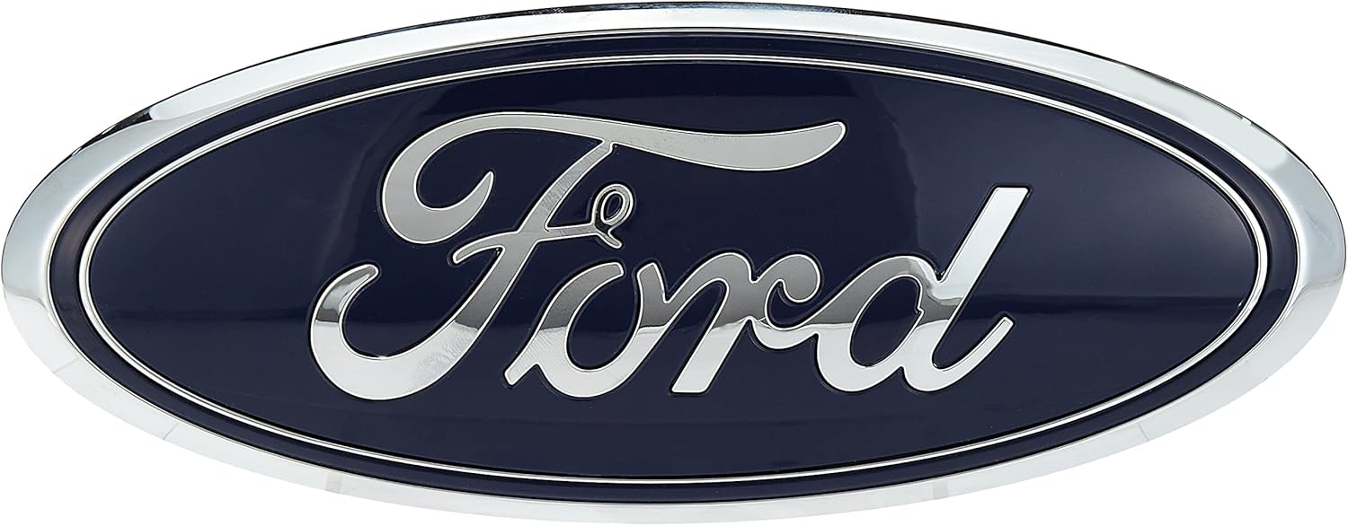 Ford AA8Z-9942528-A Nameplate DARK BLUE, 9 x 3.5 INCHES