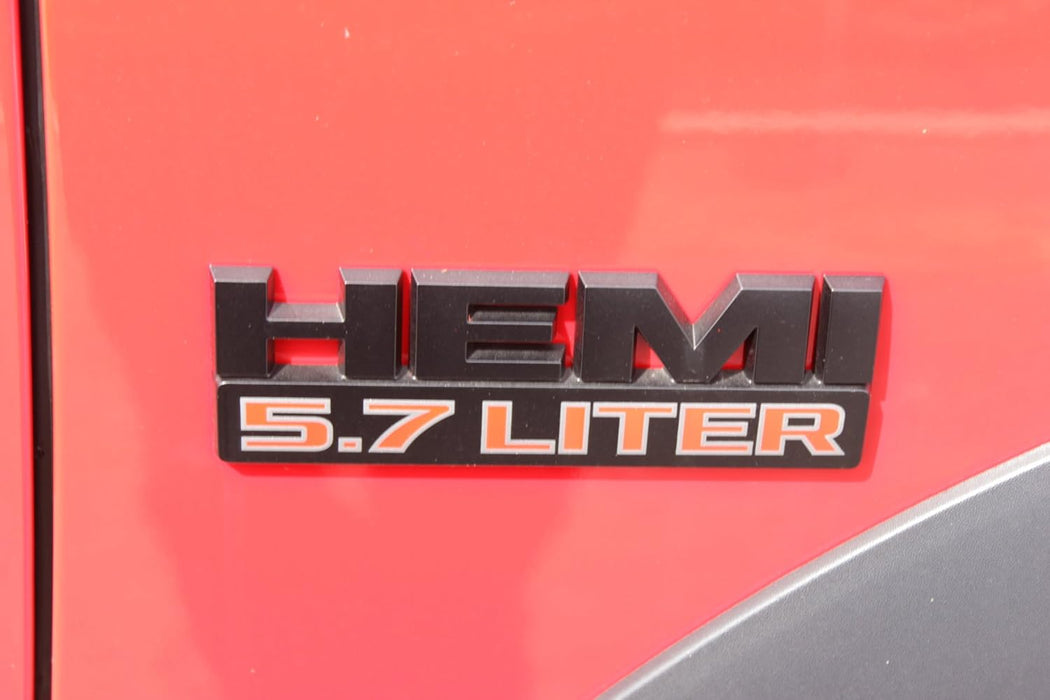 Mopar Black 5.7L Hemi Stick-On Fender Emblem Nameplate OEM